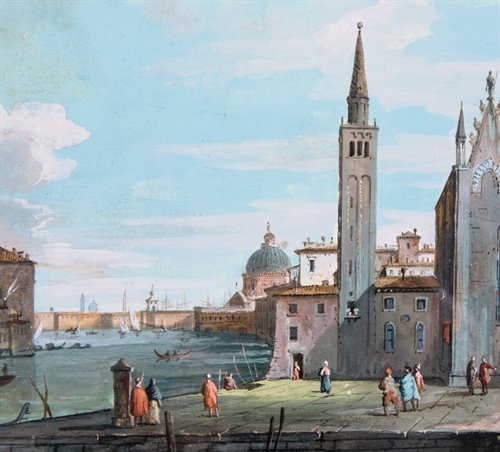 Paire de vues vénitiennes , fin du XVIIe siècle